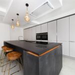 Modern kitchen, handless kitchen, matt kitchen,