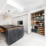 Modern kitchen, handless kitchen, matt kitchen,