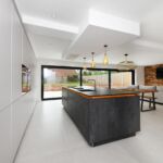 Modern kitchen, handless kitchen, matt kitchen,